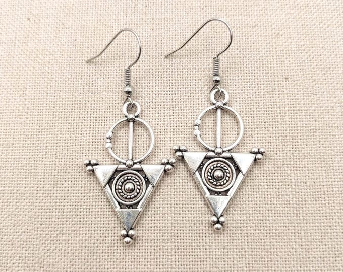 Boucles d'oreilles femme amazigh berbère  -Tizerzit– boucles d'oreilles berbères- ethniques- bijoux amazighs. Fait main