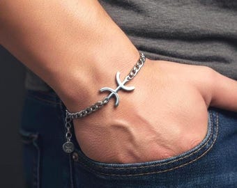 Bracelet amazigh homme -  femme - acier inoxydable  - Signe ⵣ amazigh – bracelet berbère- bracelet ethnique - Kabyle