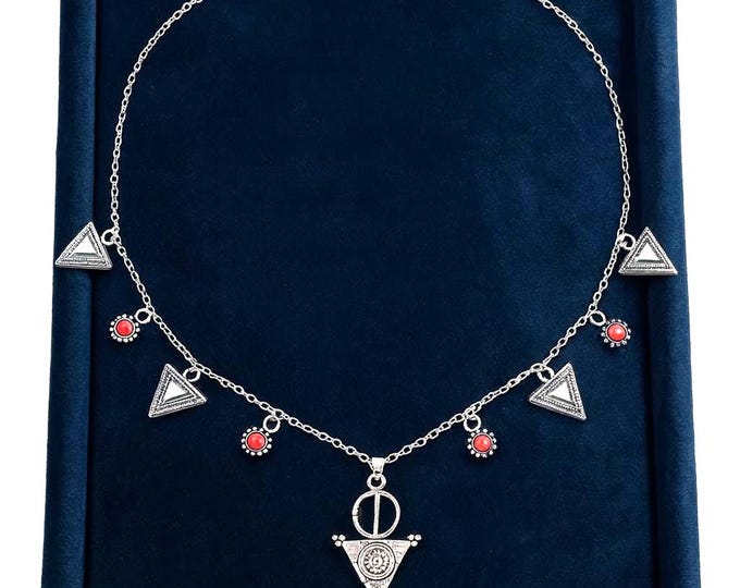 Collier amazigh berbère femme - Collier Tizerzit– collier berbère- collier ethnique- bijoux amazighs