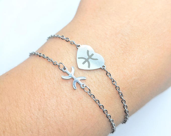 Bracelet amazigh coeur femme- avec le signe ⵣ amazigh – bracelet berbère- bracelet ethnique - Kabyle - acier inoxydable