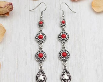 Boucles d'oreilles amazigh berbère femme - boucles d'oreilles berbère- ethnique- bijoux amazigh.