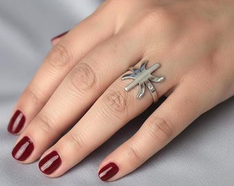 Bague homme - femme- avec le signe ⵣ amazigh – bague berbère- bague ethnique - bague Kabyle - Grande qualité acier inoxydable