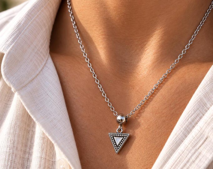 Collier homme- amazigh berbère géométrique triangle – collier ethnique