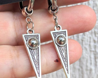 Boucles d'oreilles acier inoxydable - inspiration amazigh berbère femme - boucles d'oreilles berbère- ethnique- bijoux amazigh.