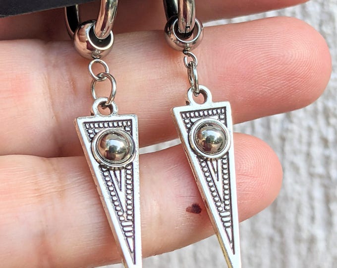 Boucles d'oreilles acier inoxydable - inspiration amazigh berbère femme - boucles d'oreilles berbère- ethnique- bijoux amazigh.