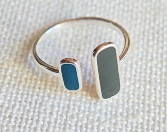 Bague minimaliste argent 925 plaqué –  Taille ajustable