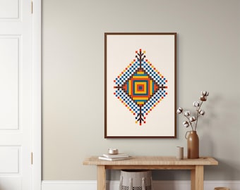 Poster amazigh à télécharger en 5 versions, tableau amazigh, Très haute résolution d'image, téléchargement instantané, art à imprimer