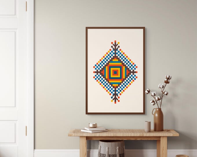 Poster amazigh à télécharger en 5 versions, tableau amazigh, Très haute résolution d'image, téléchargement instantané, art à imprimer