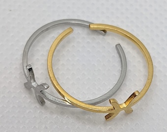 Bague femme- avec le signe ⵣ amazigh – bague berbère- bague ethnique - bague Kabyle - Grande qualité acier inoxydable