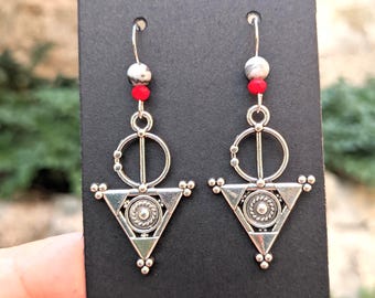Boucles d'oreilles femme amazigh berbère  -Tizerzit– boucles d'oreilles berbères- ethniques- bijoux amazighs. Fait main