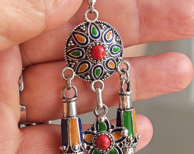 Bijou amazigh – bijou berbère- bijou ethnique- Bijou kabyle- boucles d'oreilles kabyles