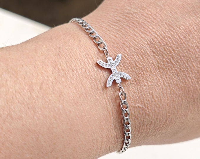 Bracelet amazigh homme - femme acier inoxydable- Signe ⵣ amazigh – bracelet berbère- bracelet ethnique - Kabyle