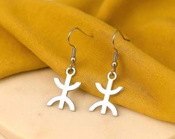 Boucles d'oreilles YAZ tifinagh – Adaptation moderne d’un bijou amazigh– boucles d'oreilles berbères- ethniques- bijoux amazighs.