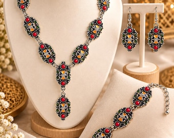 Eléments de parure femme- amazigh kabyle berbère traditionnelle – Parure ethnique - parure kabyle