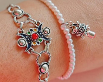 Lot de deux bracelets Kabyles faits main. – 2 bracelets berbères- bracelets ethniques - Kabyle
