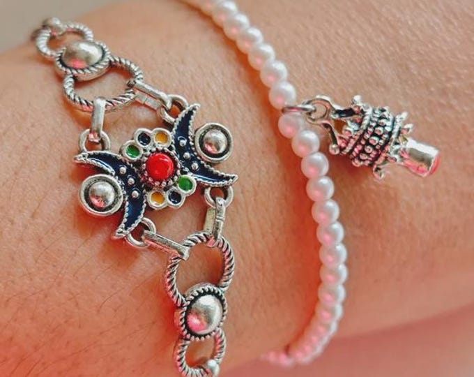 Lot de deux bracelets Kabyles faits main. – 2 bracelets berbères- bracelets ethniques - Kabyle