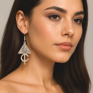 Berber Amazigh earrings for women -Tizerzit– Berber earrings- ethnic- Amazigh jewelry. Handmade
