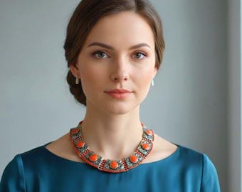 Collier AMAZIGH Maroc ancien ARGENT MAROCAIN et corail- Bijou berbère- amazigh femme - collier ethnique- bijoux amazighs ethnique