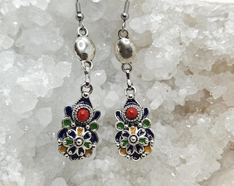 Boucles d'oreilles kabyles - Bijou amazigh – bijou berbère- bijou ethnique- Bijou kabyle