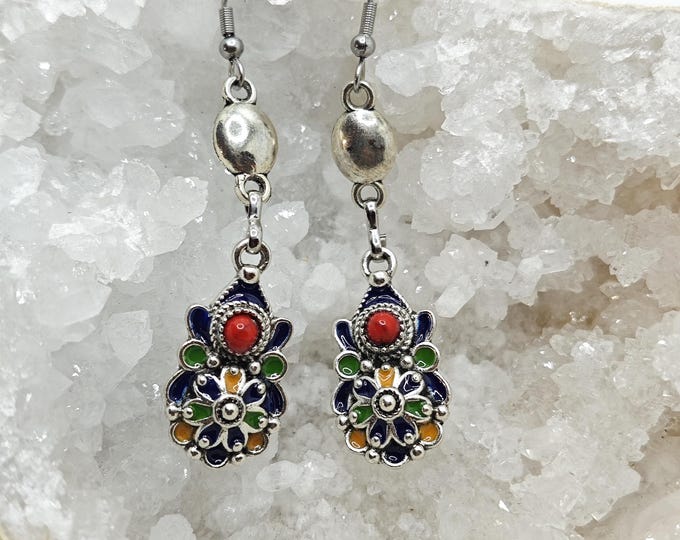 Boucles d'oreilles kabyles - Bijou amazigh – bijou berbère- bijou ethnique- Bijou kabyle