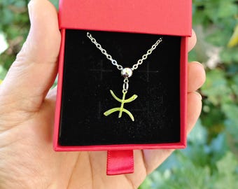 Collier homme - femme- avec le signe ⵣ amazigh – collier berbère- collier ethnique - Grande qualité acier inoxydable
