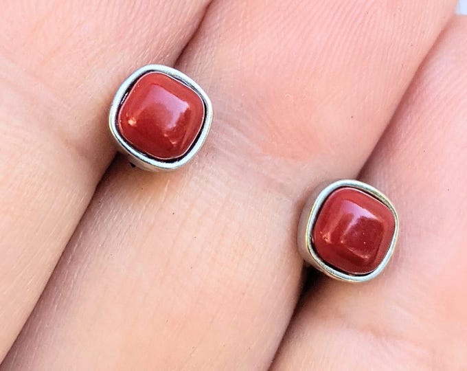 Boucles d’oreilles 925 argent avec magnifique pierre d'Agathe - boucles d'oreilles mini femme | Bijoux