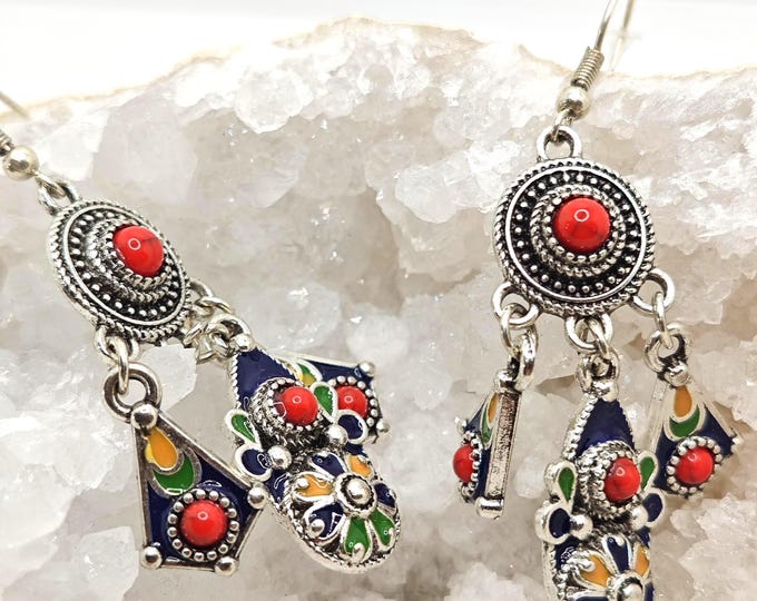Boucles d'oreilles kabyles, Bijou amazigh – bijou berbère- bijou ethnique- Bijou kabyle