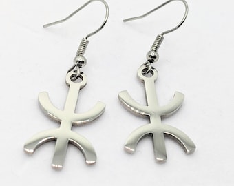 Boucles d'oreilles YAZ tifinagh – Adaptation moderne d’un bijou amazigh– boucles d'oreilles berbères- ethniques- bijoux amazighs.