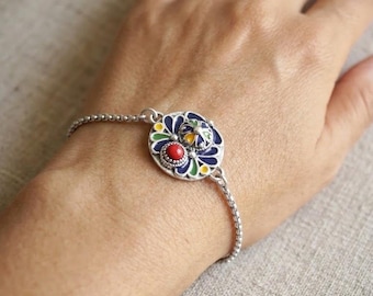 Bracelet kabyle acier inoxydable – Magnifique bracelet acier inoxydable berbère, amazigh, kabyle