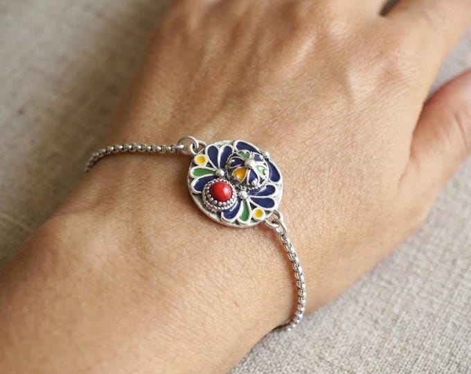 Bracelet kabyle acier inoxydable – Magnifique bracelet acier inoxydable berbère, amazigh, kabyle