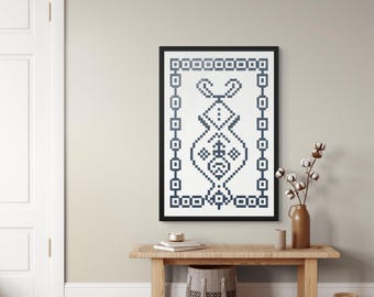 Poster d'inspiration amazigh à télécharger en 4 versions, tableau, haute résolution d'image, téléchargement instantané, art à imprimer