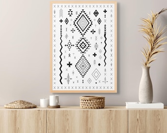 Poster amazigh à télécharger, tableau amazigh, Très haute résolution d'image, téléchargement instantané, art à imprimer