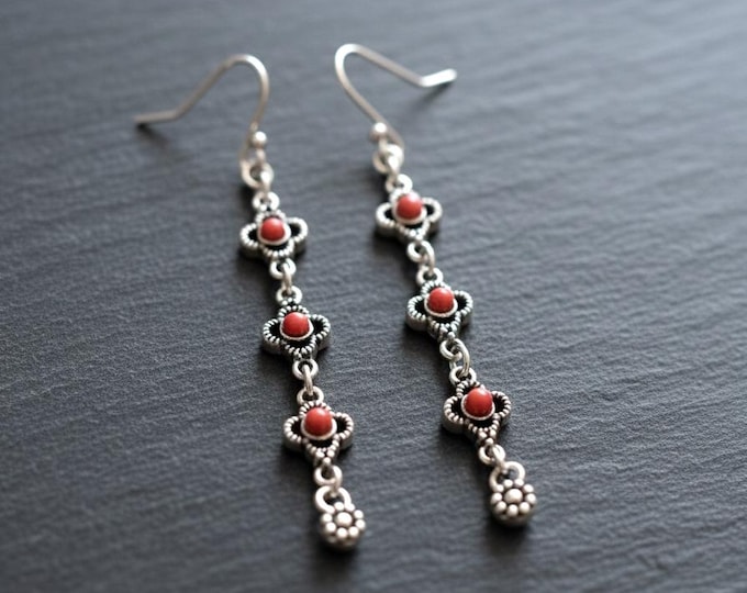 Boucles d'oreilles amazigh berbère femme - boucles d'oreilles berbère- ethnique- bijoux amazigh.
