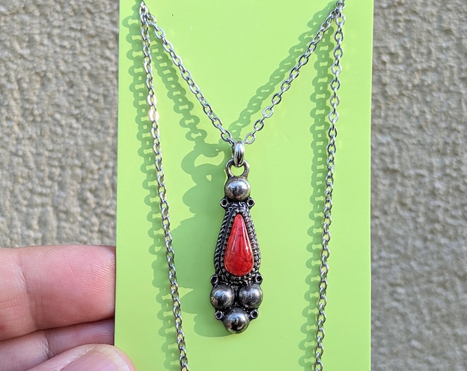 Collier femme- amazigh kabyle berbère traditionnel avec une chaîne en acier inoxydable– collier ethnique