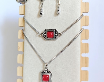 Eléments de parure femme- amazigh kabyle berbère traditionnelle minimaliste avec une chaîne– Parure ethnique - parure kabyle