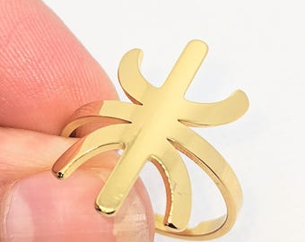 Bague homme - femme- avec le signe ⵣ amazigh – bague berbère- bague ethnique - bague Kabyle - Grande qualité acier inoxydable