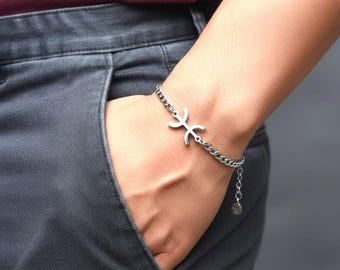 Bracelet amazigh homme -  femme - acier inoxydable  - Signe ⵣ amazigh – bracelet berbère- bracelet ethnique - Kabyle