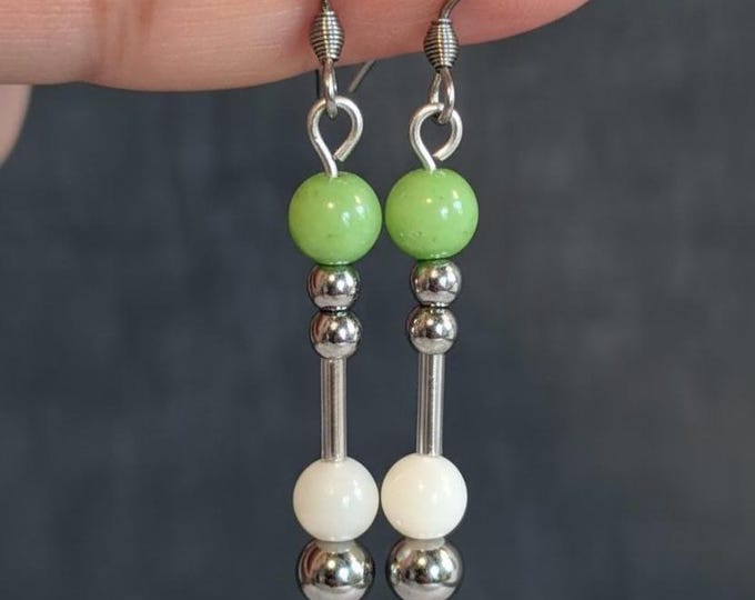 Boucles d'oreilles inspiration pierres naturelles femme - boucles d'oreilles acier inoxydable- minimalistes- Pierres naturelles