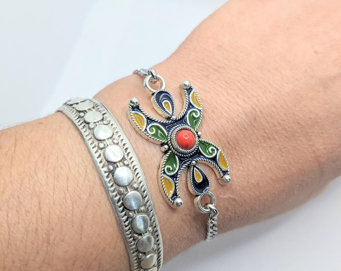 Bracelet kabyle acier inoxydable – Magnifique bracelet acier inoxydable