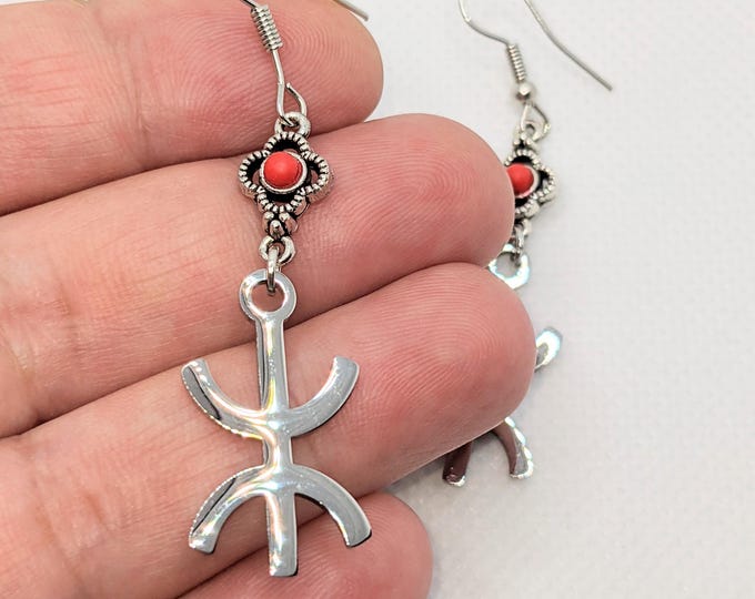 Boucles d'oreilles YAZ tifinagh – Adaptation moderne d’un bijou amazigh– boucles d'oreilles berbères- ethniques- bijoux amazigh.