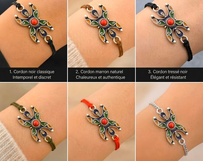 Bracelet amazigh coeur femme- avec le signe ⵣ amazigh – bracelet berbère- bracelet ethnique - Kabyle - acier inoxydable
