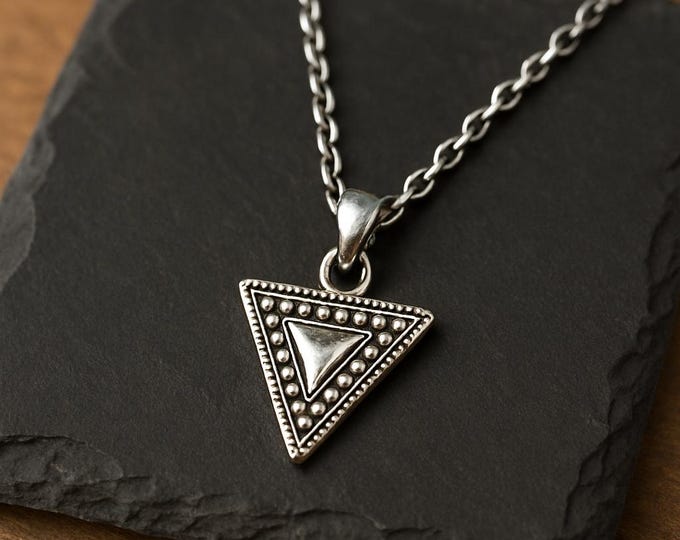 Collier homme- amazigh berbère géométrique triangle – collier ethnique