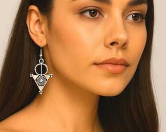 Boucles d'oreilles femme amazigh berbère  -Tizerzit– boucles d'oreilles berbères- ethniques- bijoux amazighs. Fait main