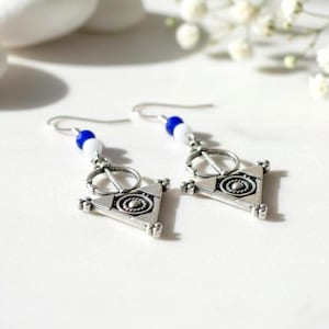 Pendientes bereberes amazigh para mujer bañados en plata - Tizerzit - Pendientes bereberes - Joyería étnica amazigh. Hechos a mano.