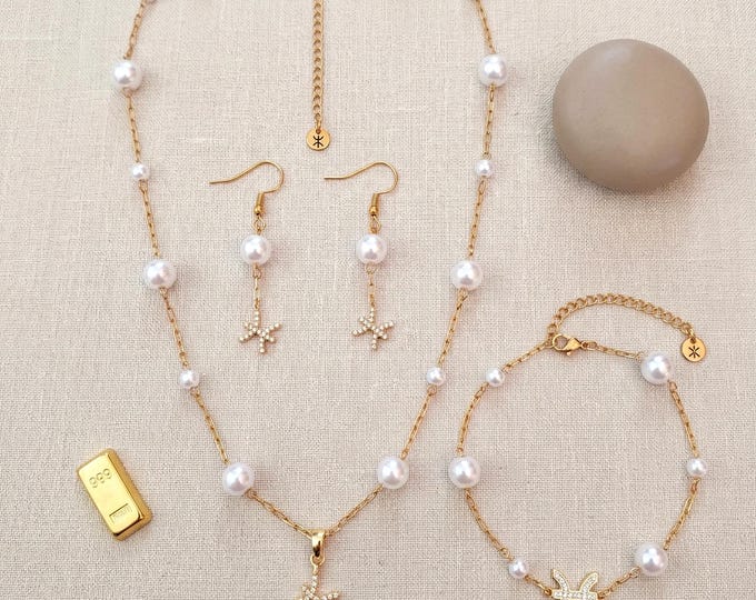 Eléments de parure femme- amazigh kabyle berbère minimaliste avec une chaîne acier inoxydable et pierres naturelles- parure amazigh - fibule