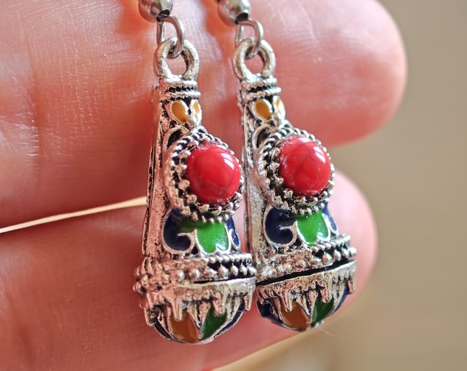 Boucles d'oreilles femme- amazigh kabyle berbère traditionnelle– boucles ethniques