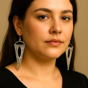 Amazigh Berber Tuareg women&#39;s earrings - Berber earrings - ethnic - Amazigh jewelry.