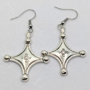 Amazigh Berber women&#39;s earrings, southern cross, Tuareg - Berber earrings - ethnic - Amazigh jewelry.