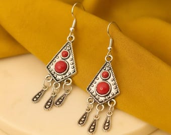 Boucles d'oreilles amazigh berbère femme - boucles d'oreilles berbère- ethnique- bijoux amazigh.