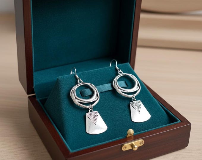 Boucles d'oreilles amazigh berbère Touareg femme argent- boucles d'oreilles berbère- ethnique- bijoux amazighs.